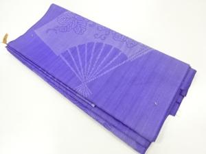 アンティーク　扇に桐模様織出し羽織洗い張り